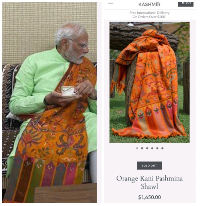 Narendra modi shawl price